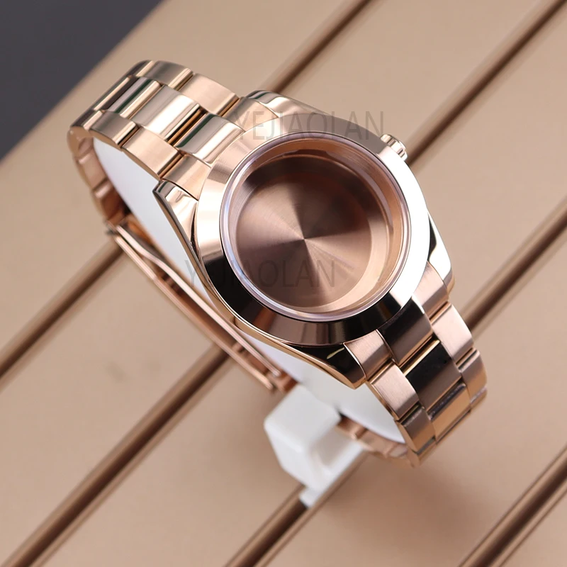 36mm/40mm Roségold ms. Uhrengehäuse Armbänder Teile für Air King nh35 nh34 nh36/38 miyota 28,5 Uhrwerk mm Zifferblatt Edelstahl