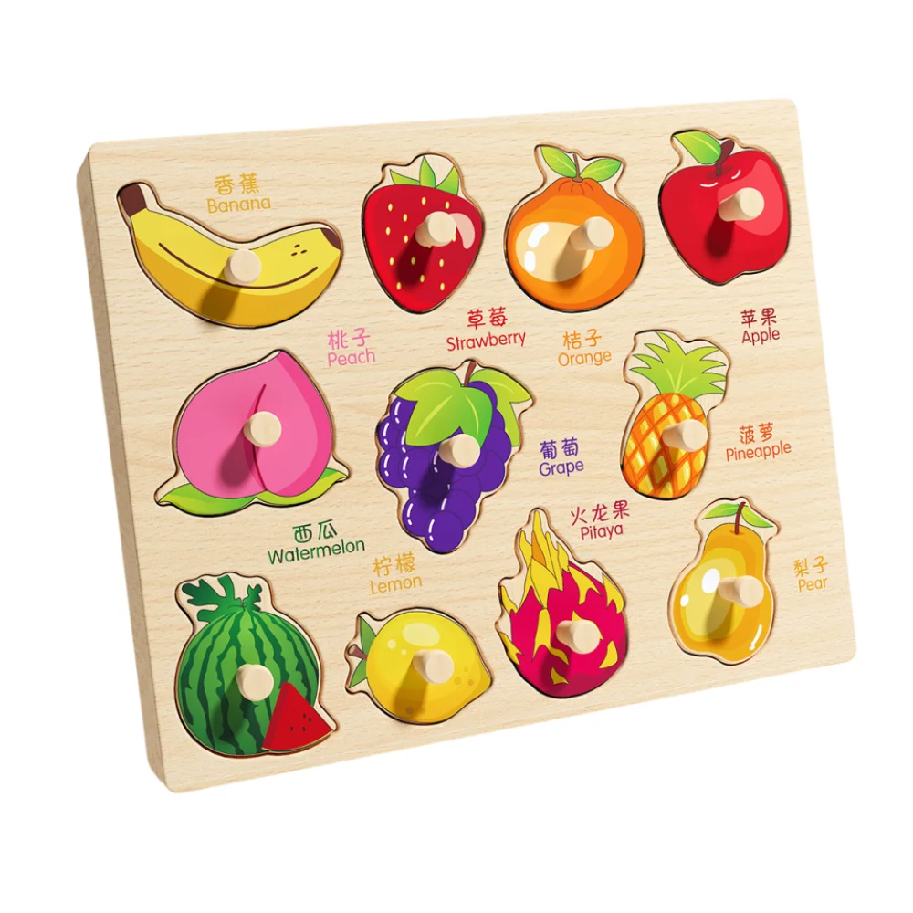 

Montessori Hand Grab Boards Toys Shape Matching Cartoon Tangram Jigsaw Game Creative Intellectual Children Montessori Toys Kids