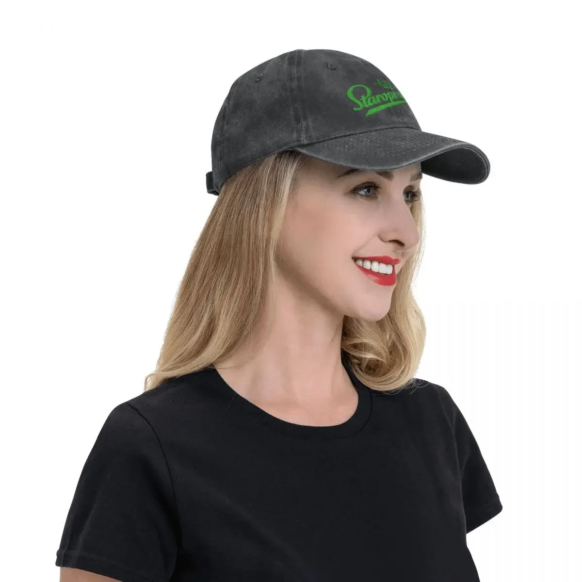 Staropramen topi bisbol lucu, topi katun dapat disesuaikan topi kasual mode topi sopir truk