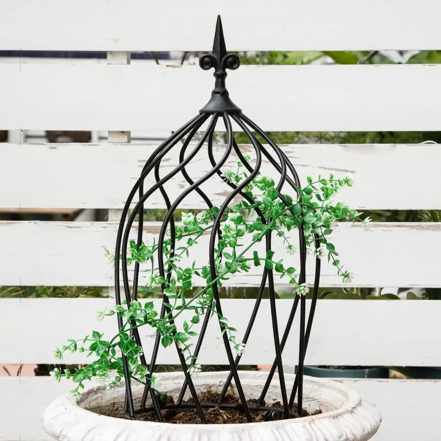 

Metal Obelisk Trellis for Climbing Plants Sturdy Iron Design, Ideal for Outdoor Roses and Potted Vines Easy Assembly, Compact Ve