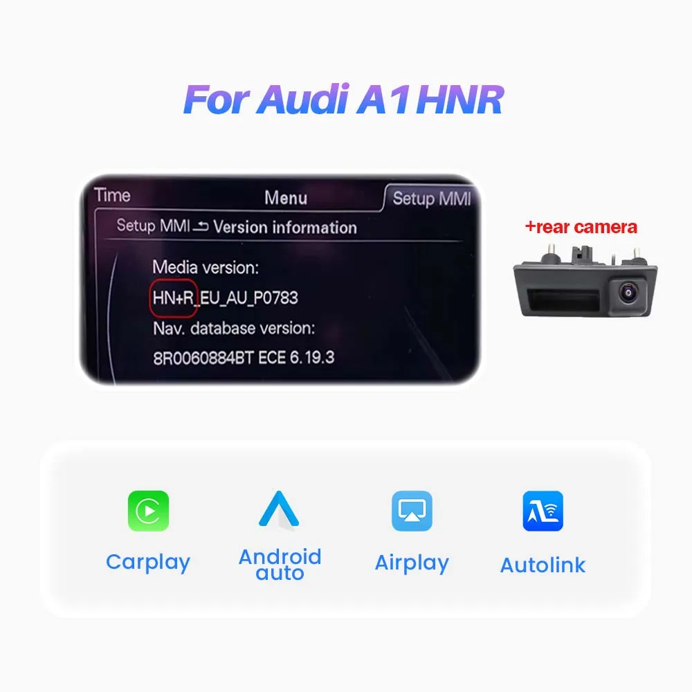 BONROAD Draadloze CarPlay Android Auto Interface Module Voor Audi A1 Q3 2013-2018 RMC HNR met Mirror Link AirPlay Bluetooth GP