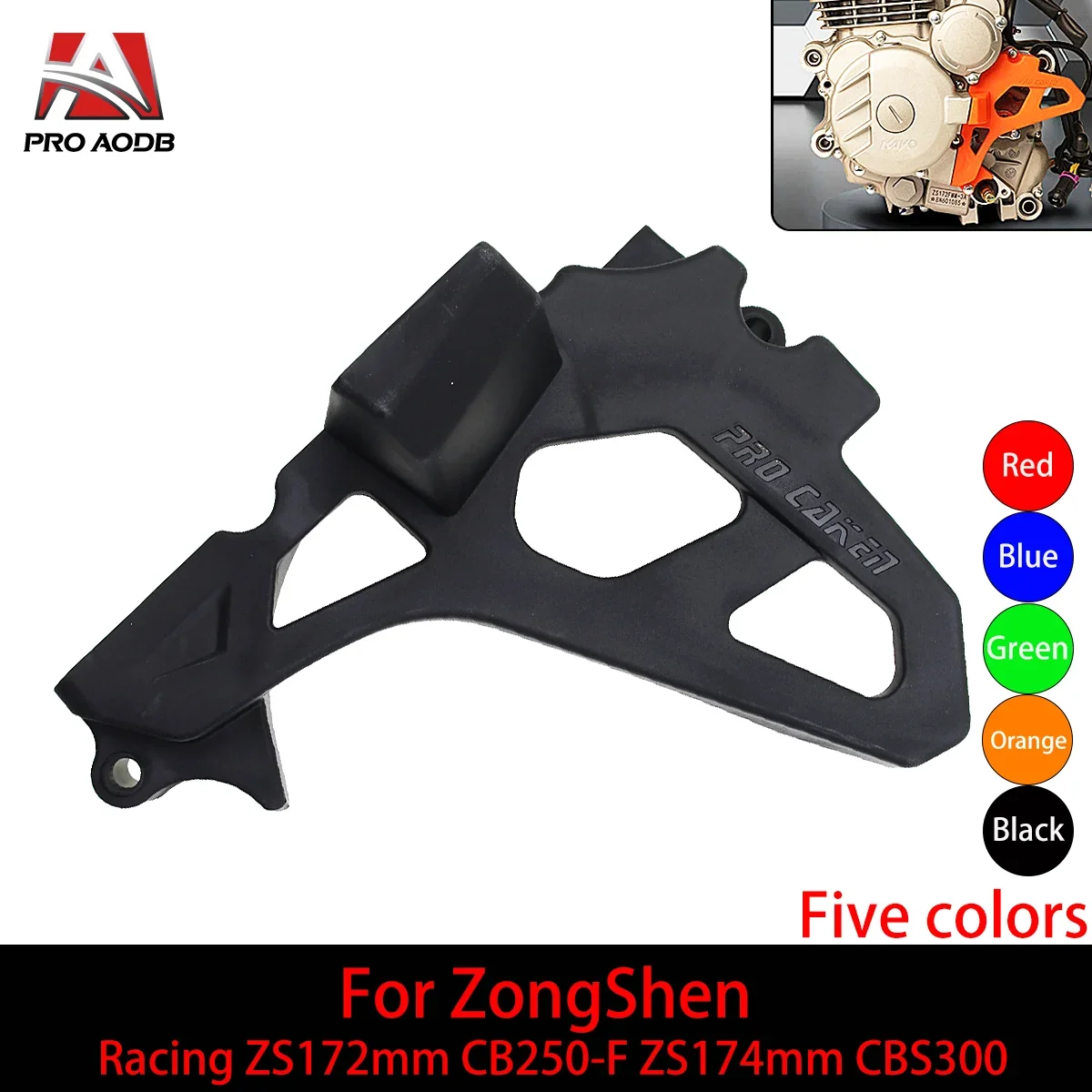 Motor pequeno roda dentada engrenagem capa protetora modificação acessórios de motocross para zongshen zs172mm CB250-F zs174mm cbs300 etc