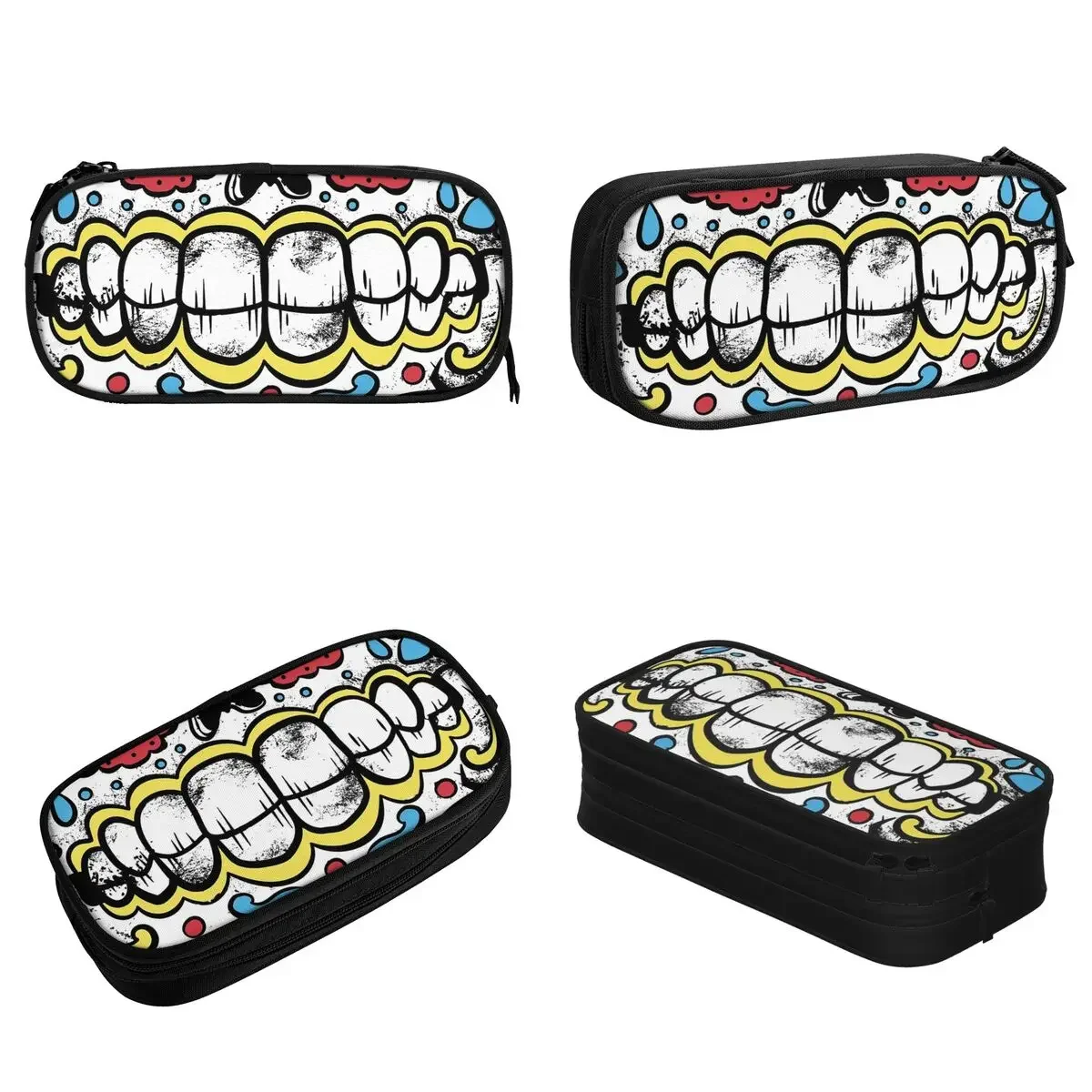 Sugar Skull Pencil Cases para Crianças, Big Capacity Pen Bags, Acessórios de escritório, Presente