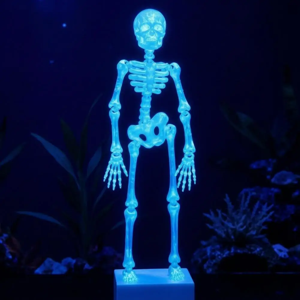 Skeleton Toy Halloween Aquarium Decorations Halloween Skeleton Fish Tank Ornament 3d Printed Dancing Skull Aquarium Decor Air
