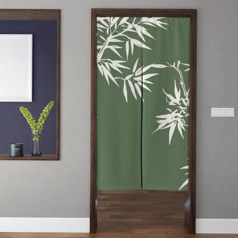VIKAMA Japanese Crane Ukiyo-e Noren Door Curtain Art Partition Curtain For Home Tea Room Kitchen Bedroom Entrance Decor