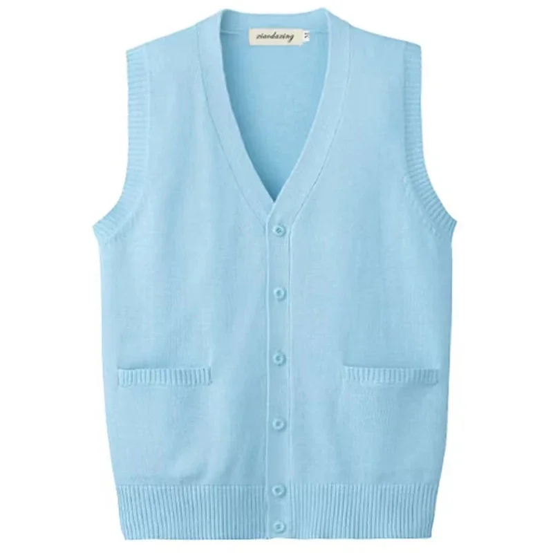 Ragazza giapponese Studenti universitari Maglione Gilet con scollo a V JK Uniforme Cardigan lavorato a maglia Gilet Campus Primavera e autunno Abbigliamento quotidiano