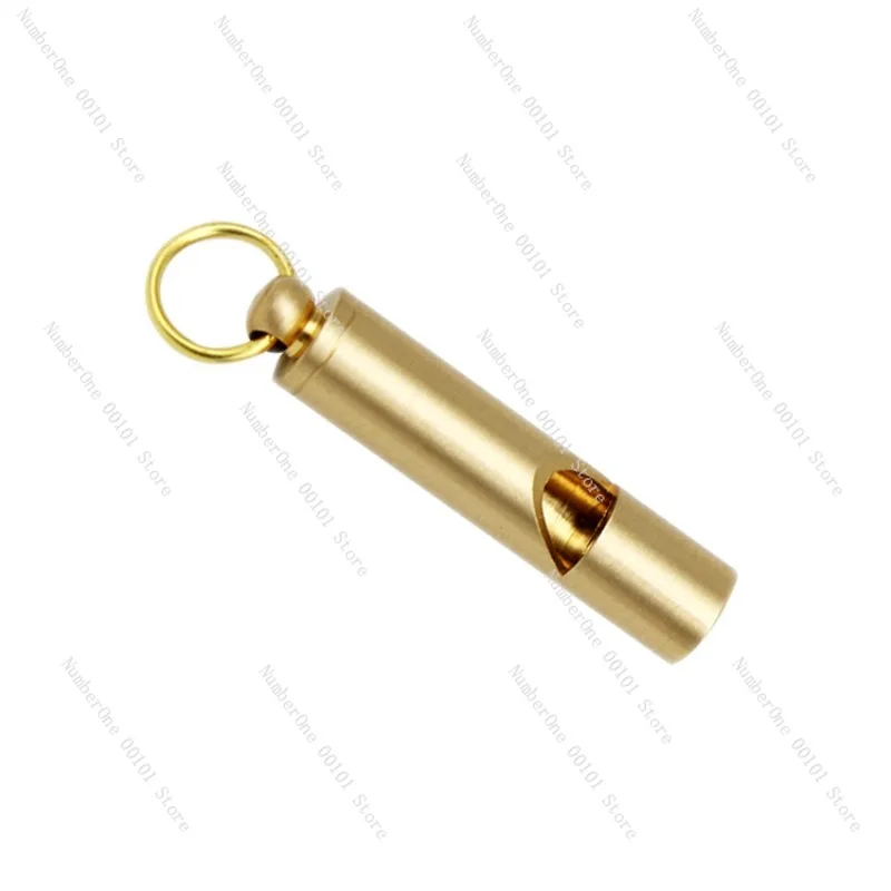 Brass Bamboo Keychain Pendant | Metal Whistle | Essential Accessories for Children's Races and Mountaineering