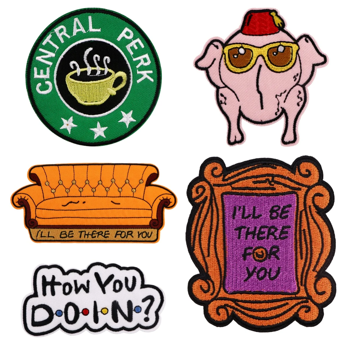

Classic American TV Series Patch Embroidered Patches For Clothing Stripes DIY Iron on Patches For Clothes Jackets Sew Stickers