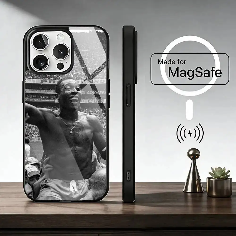 Pelé  Phone Case For iPhone17,16,15,14,13,12,11 Plus,Pro Magnetic For Magsafe Wireless Charging