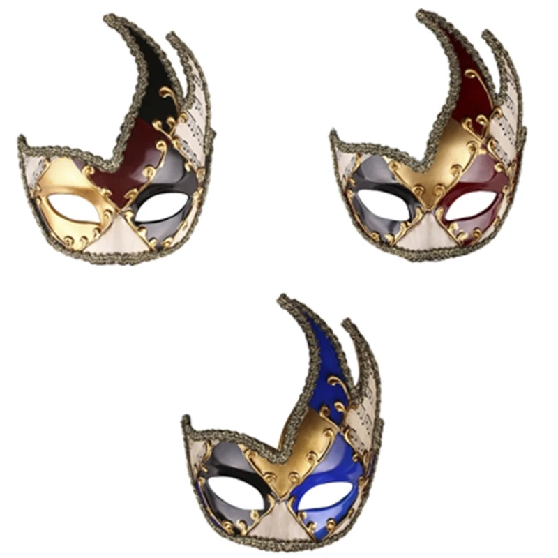 Masquerade Mask Plastic Breathable for Cosplay and Themed Party Provides Excellent Concealment