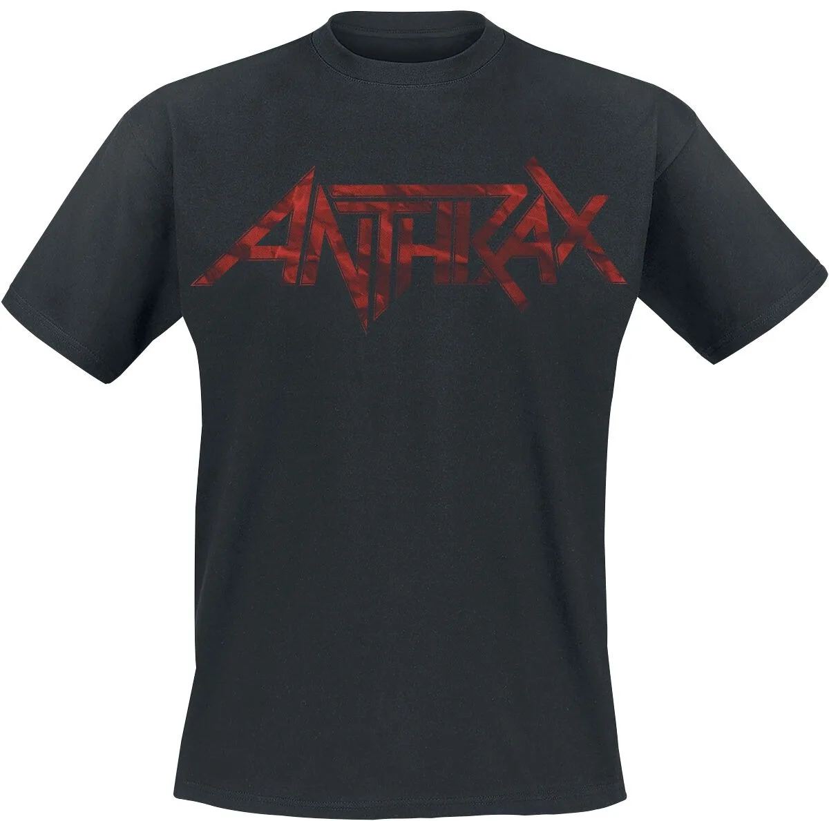 Camiseta com estampa de logotipo Anthrax, 100% algodão, casual, neutra, estilo streetwear thrash metal.