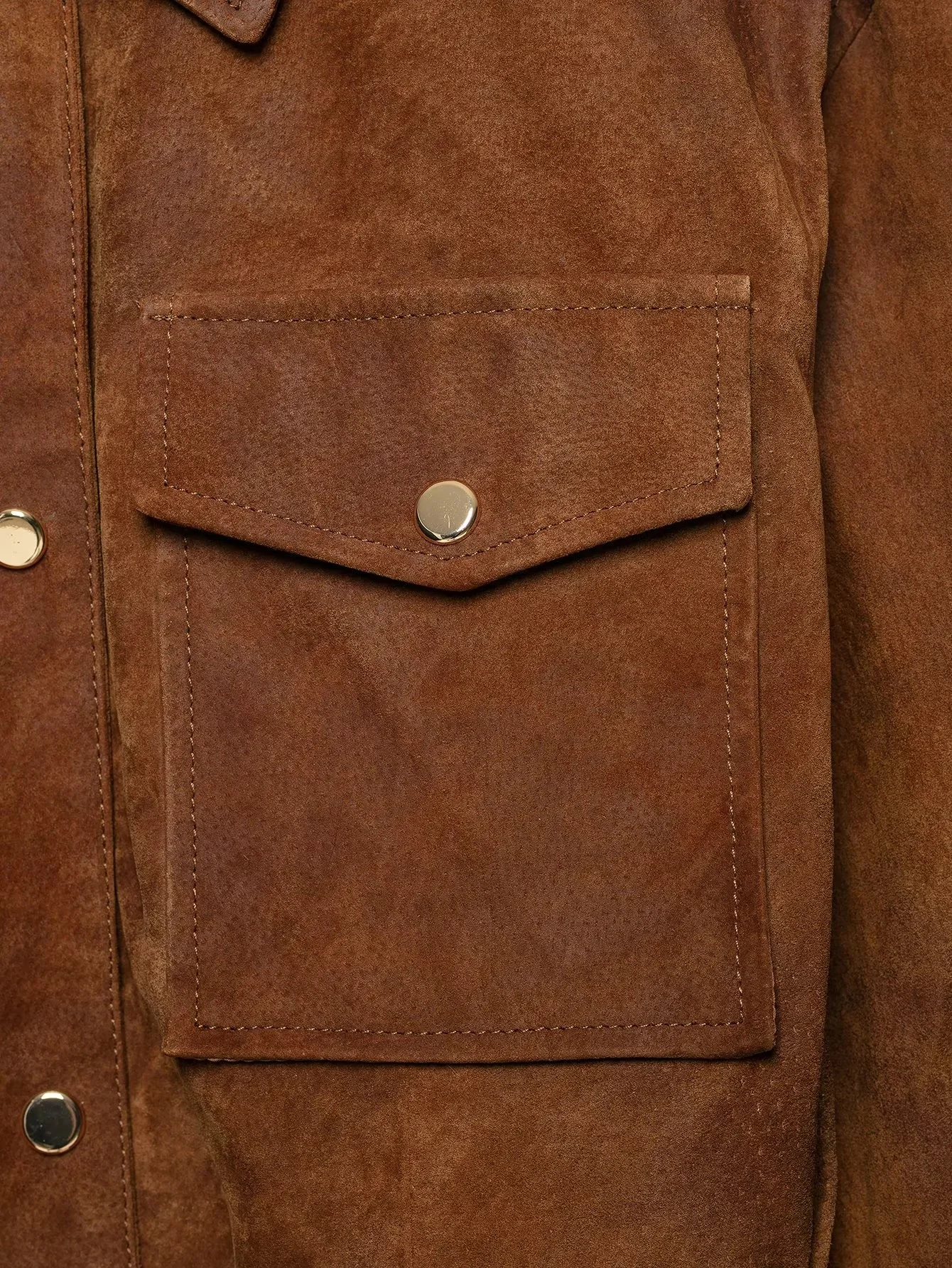 KONDALA Vintage Casual Damen Wildlederjacke mit Knöpfen, Gürtel und Taschen, Modische Jacke für Herbst/Winter 2026, Streetwear, Bürojacke für Damen – Detail 8