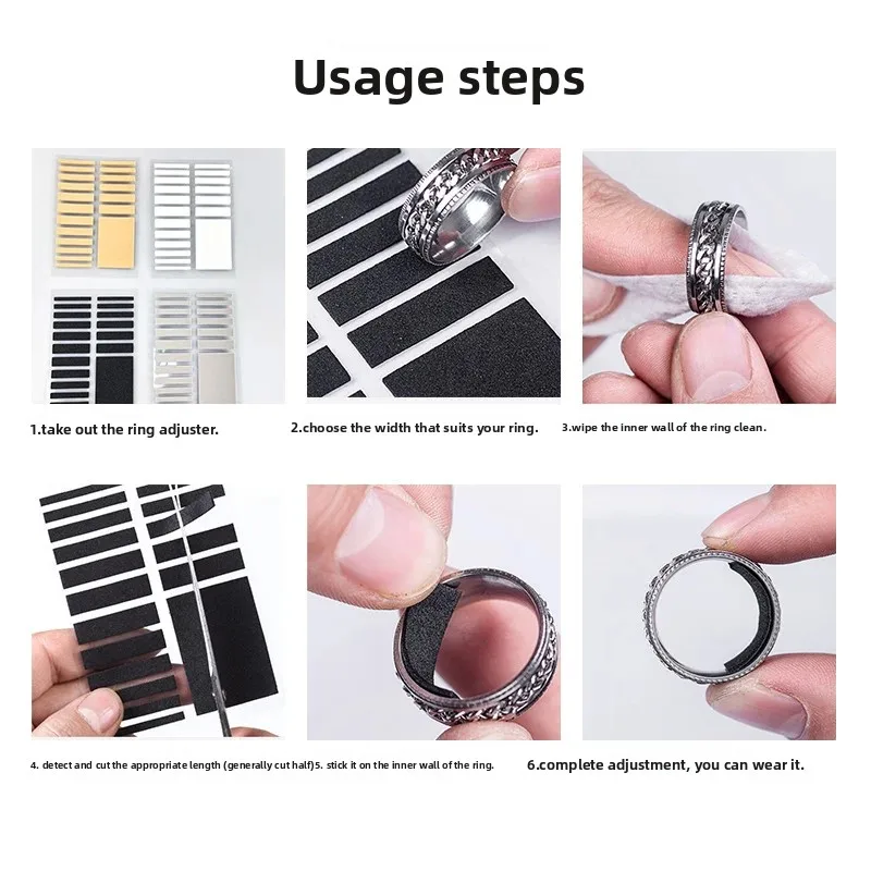 

For Any Rings Size Adjust Stickers Silicone Transparent Big Size Ring Invisible Fixed Tightener Reducer Resizing Jewelry Tools