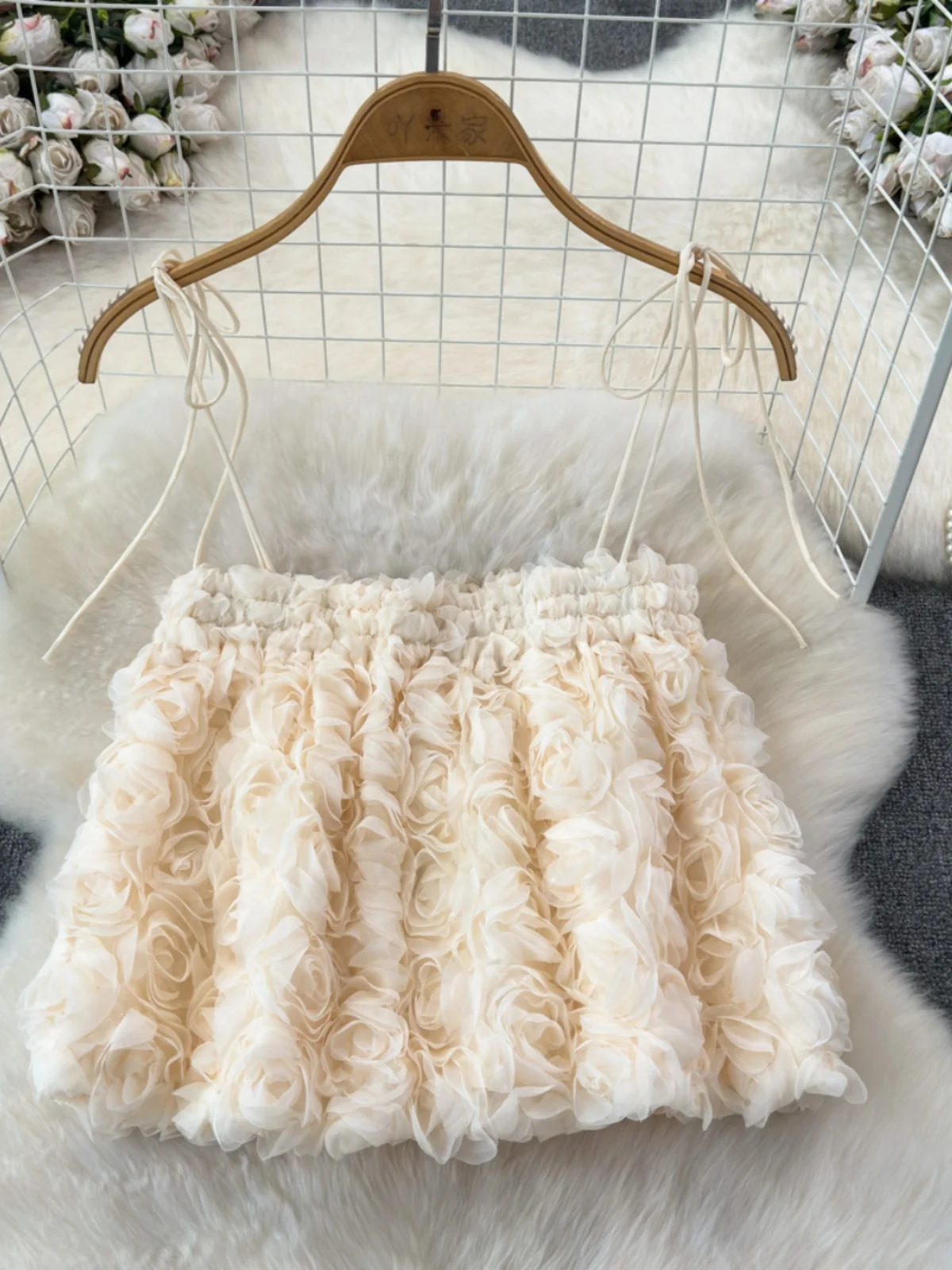 

Кружевная майка с розовым цветочным принтом, женская летняя майка 202, новый корейский дизайн, сетчатый жилет Sli Small ence ort irt