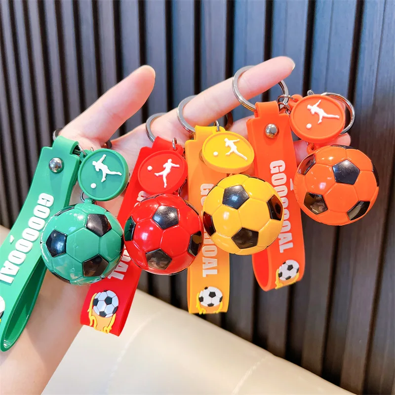 Cool Trendy Football Keychain Cartoon World Cup European Cup Star Football Backpack Pendant Car Key Pendant Jewelry Toy Gift