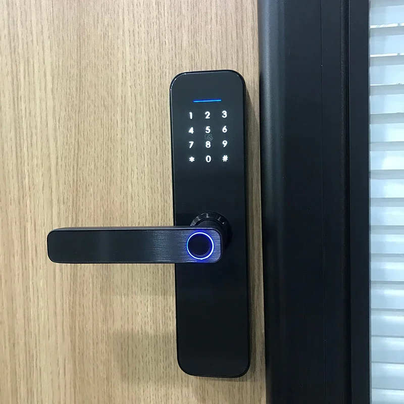 Electronic Smart Door Lock com senha biométrica, Código de impressão digital, Home Security, Hotel e apartamento, Wi-Fi, Tuya App, nova atualização