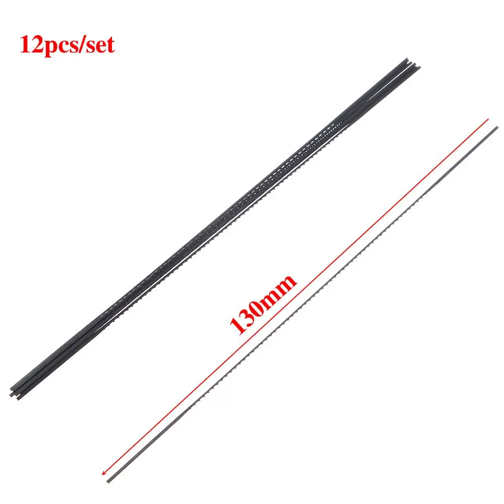 12Pcs/Set Durable 130mm Fine-toothed Scroll Thickness 1#-6# Saw Blades Power Tools U Shape Pull Pull Saw