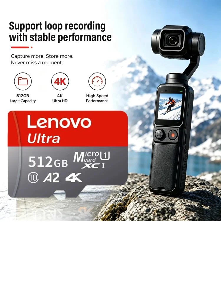 Lenovo Hot Sale Speicherkarte Klasse 10, hohe Kapazität, U3 V30, Micro-SD-Karte, verschiedene Größen für Computer/Überwachung/Telefon/Kamera