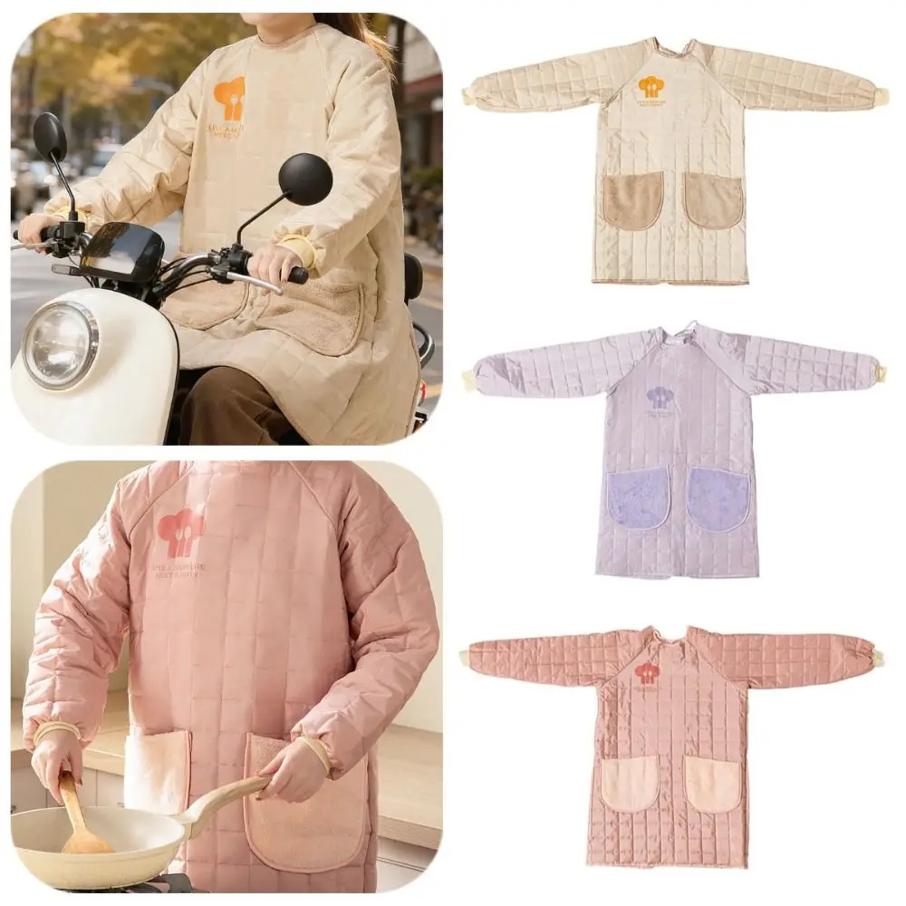 

Утолщенный кухонный фартук для приготовления пищи, водонепроницаемый маслостойкий фартук для мытья посуды, защитная дышащая рабочая одежда для общественного питания