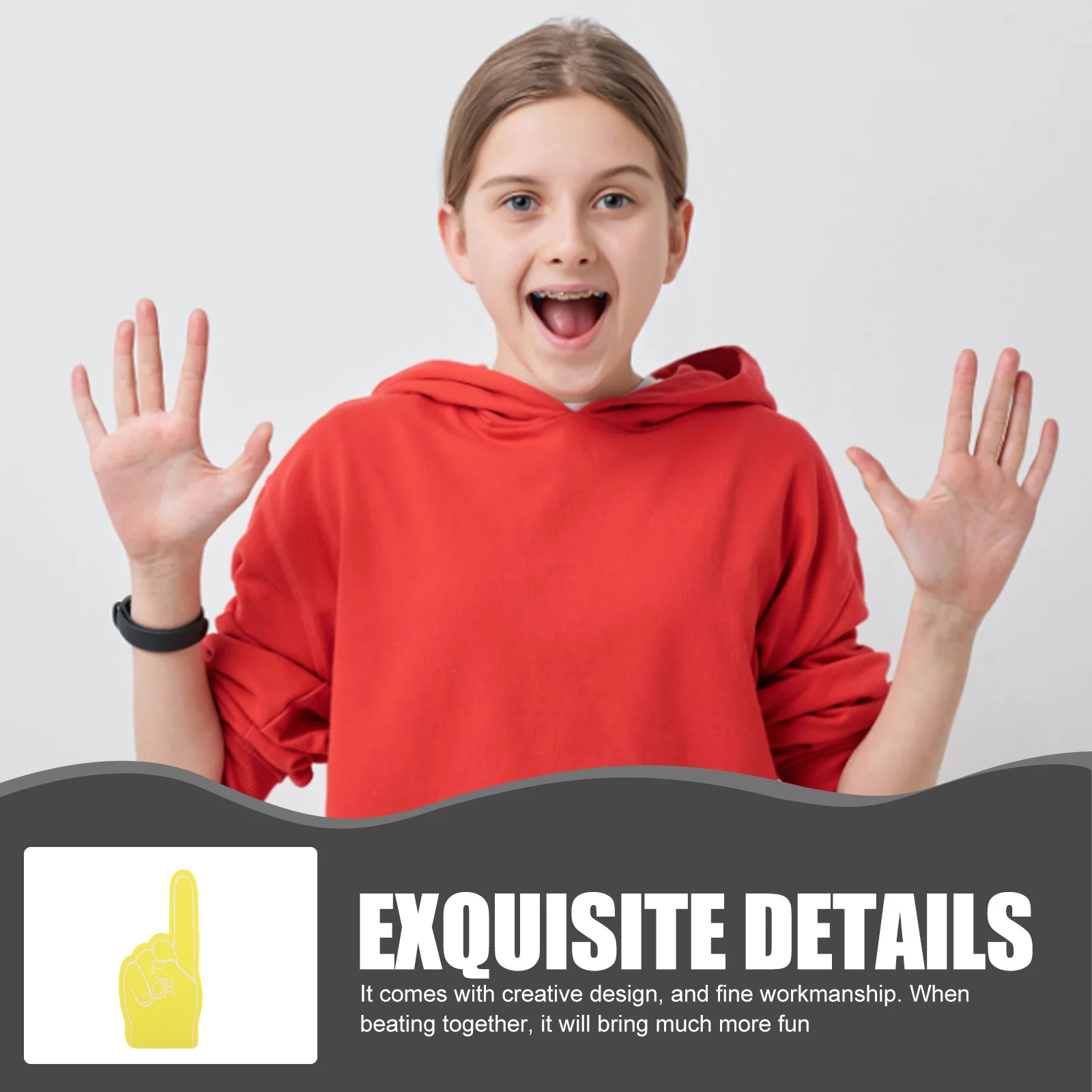 

12 шт., пенопластовая трубка для пальцев разных цветов, водонепроницаемая чернильная печать, идеально подходит для спортивных Rallies, футбола, баскетбола, вечеринки, реквизит