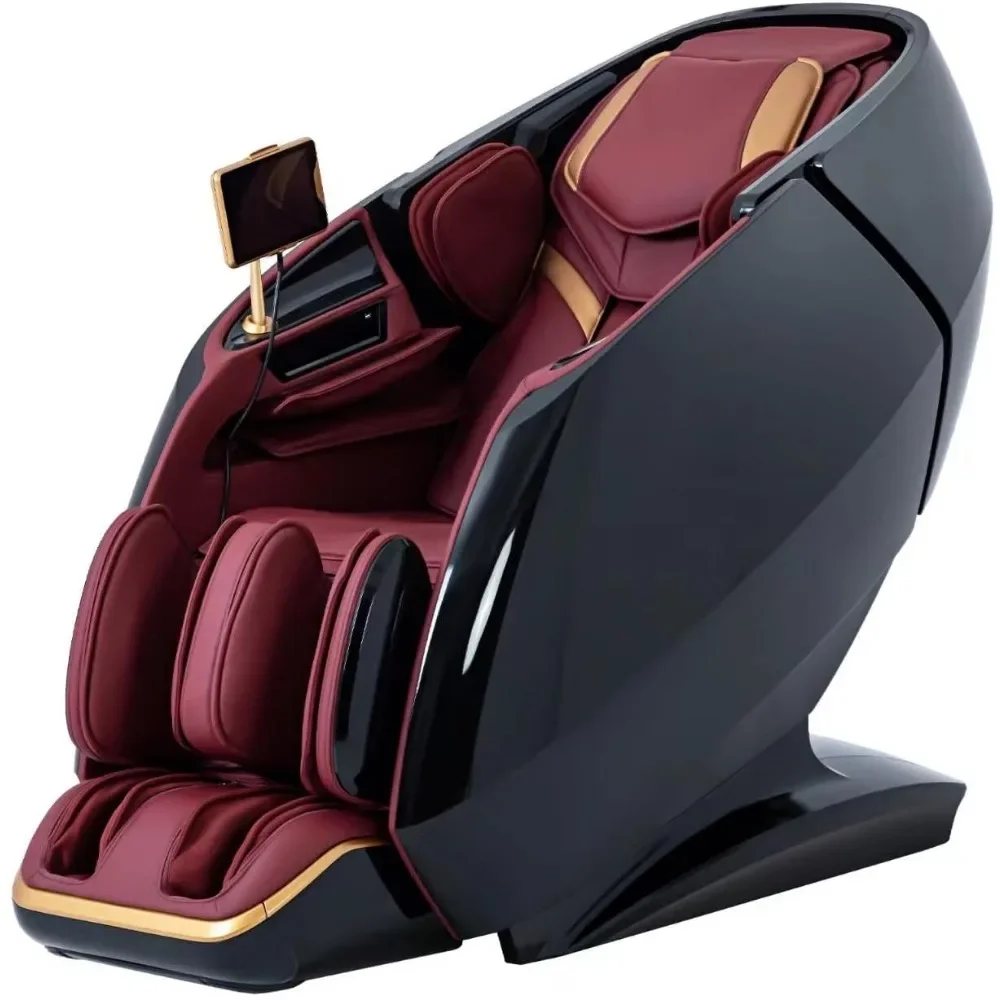 Full Body 4D Massage Chair, Intelligent Health Detection, Dual-Core System, Leather, Customizable Programs, Smartphone Control