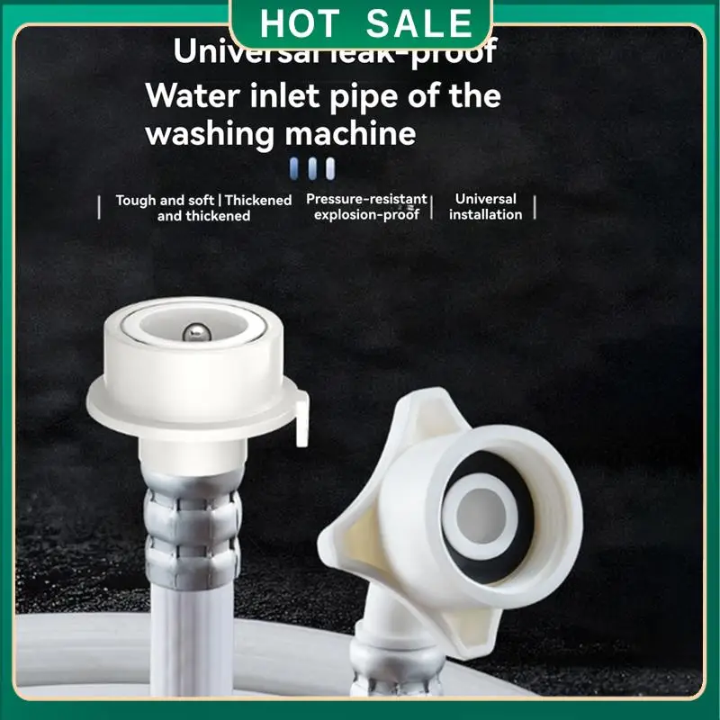 Manguera de entrada de agua para lavadora, conector Universal de tubo de lavadora, manguera de PVC de Color blanco, longitud larga, entrega en 24 horas