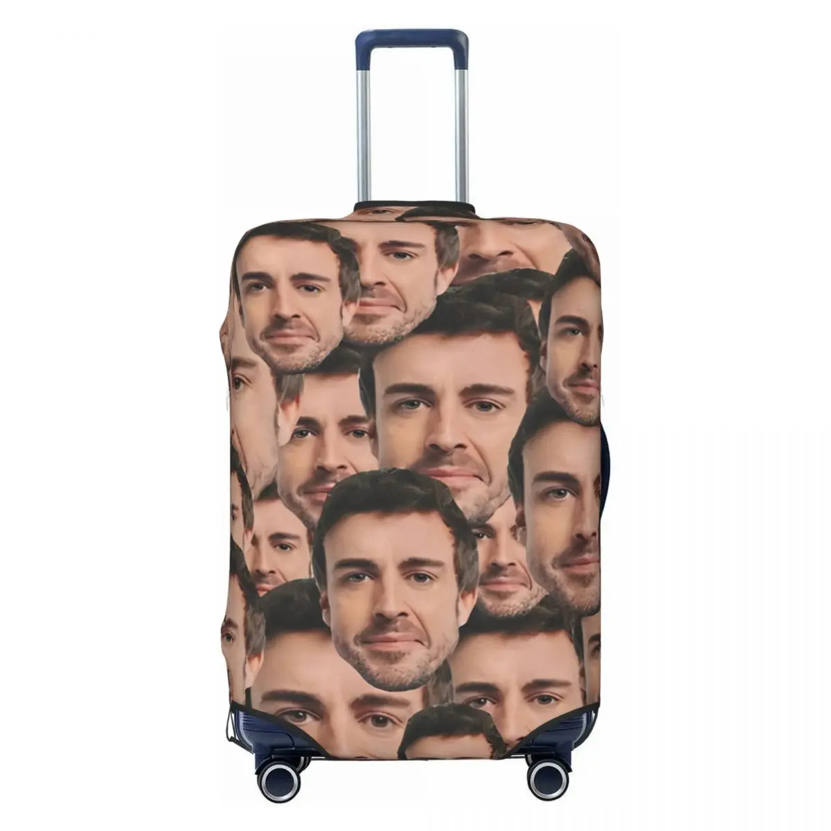 Fernandos Alonsos Saint Head Suitcase Cover Travel Protector Holiday Fun Luggage Case