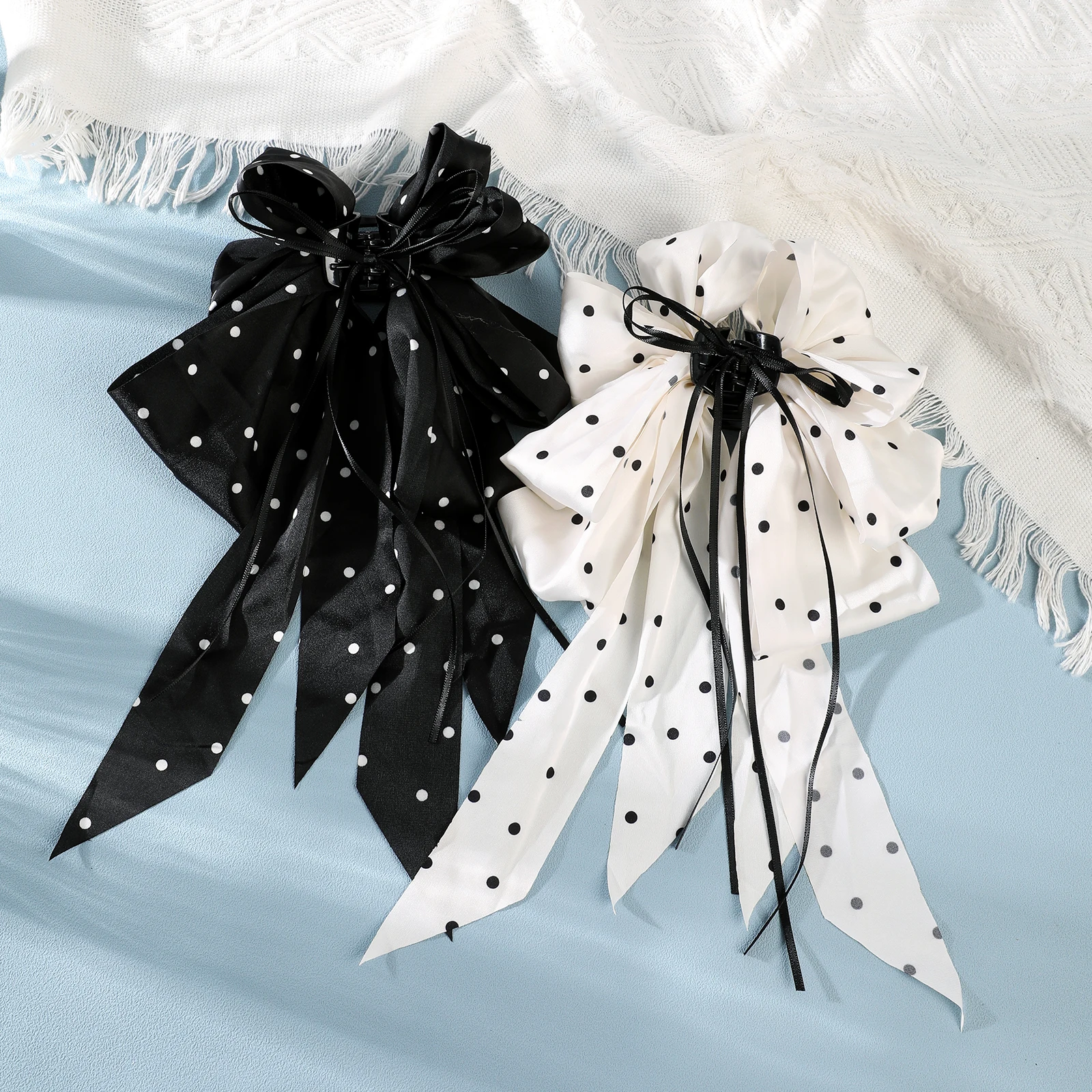 AWAYTR милый бант, лента для волос, коготь, цветочная бабочка, шифоновый бант, заколка для волос, заколка для волос, головной убор, заколка с бантом в горошек