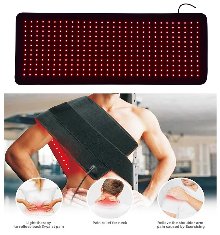 New Good Quality Pain Relief Portable Health LED Therapy Light Belt Whole Body use Red Light Wrap Belt