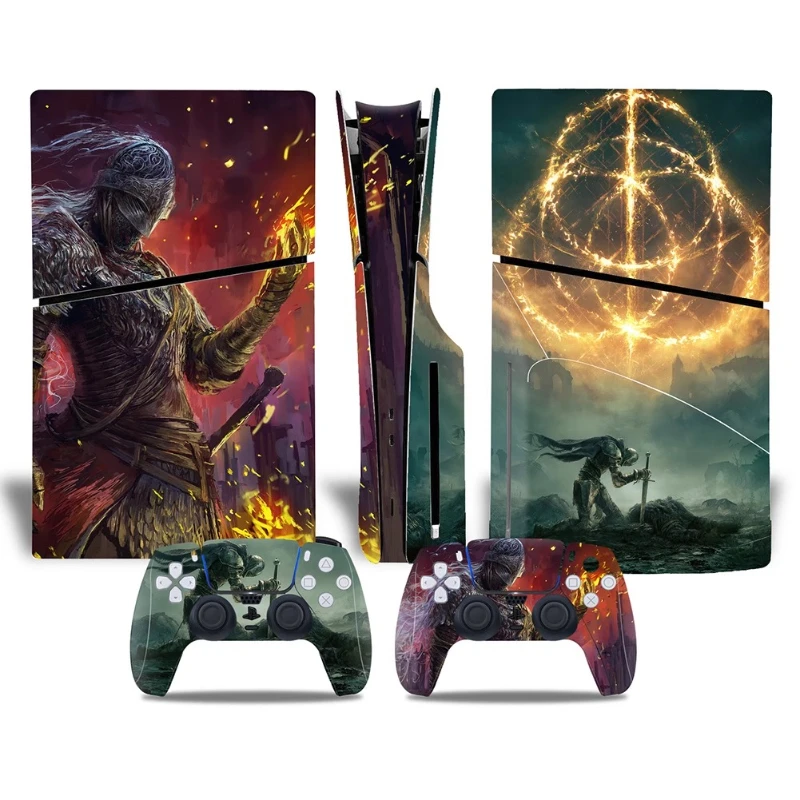 

PS5slim Game Console Sticker, Cool Host with Exquisite Protective Film, Good Sticker Without Glue