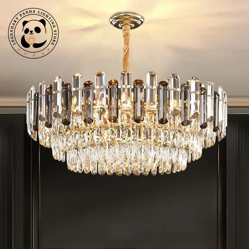 

Modern Simple Pendant Lights Crystal Lampshade Light Luxury Dining Room Restaurant Parlor Villa Hotel Lobby Art Decor Luminaries