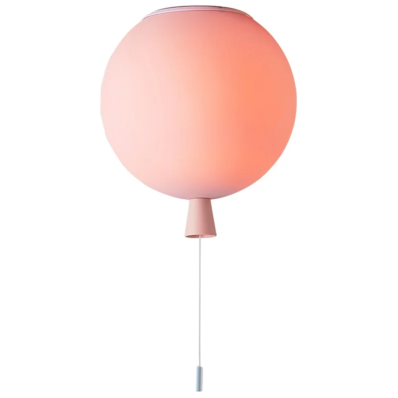 Kids Cartoon Balloon LED Ceiling Light Rope Pull Switch Hanginglamp School Shop Kindergarten Children\'s Room Plafonnier Lighting