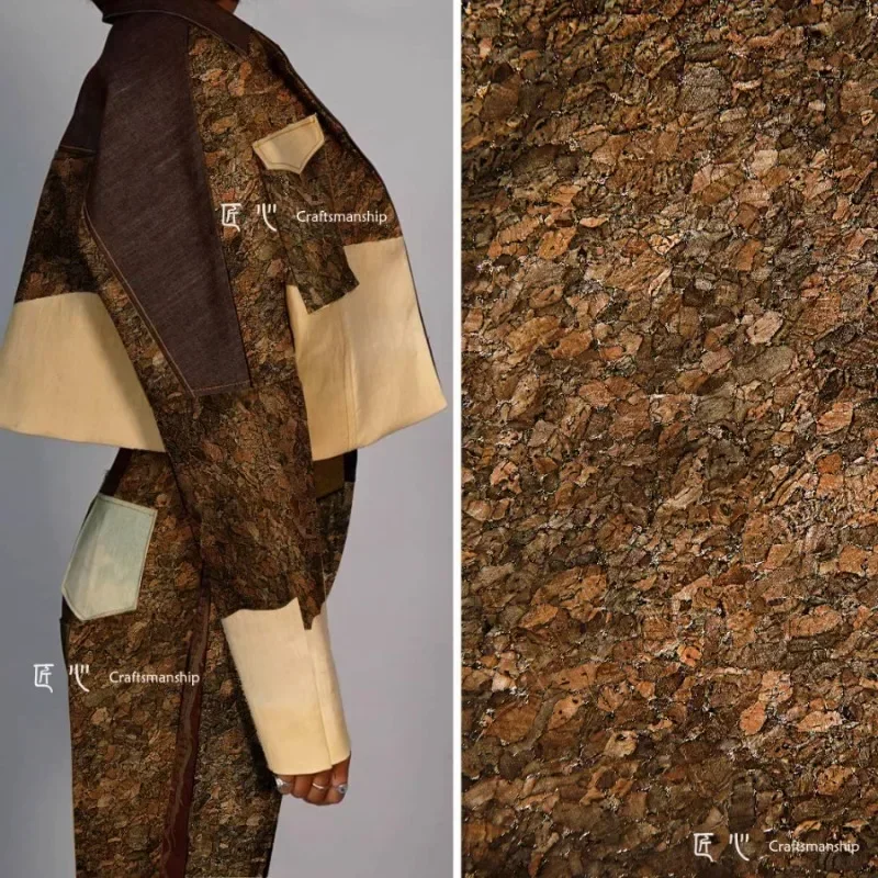 

Искусственная кожа, штамповка деревьев, стерео ткань, пробковая мягкая толстая тяжелая текстура, дизайнерские ткани ручной работы «сделай сам»