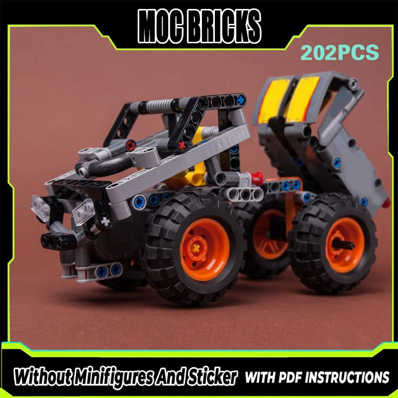 

Конструктор MOC: Модель городского грузовика-самосвала для перевозки грузов, модульная технология, подарки, праздничный набор для сборки, детские игрушки