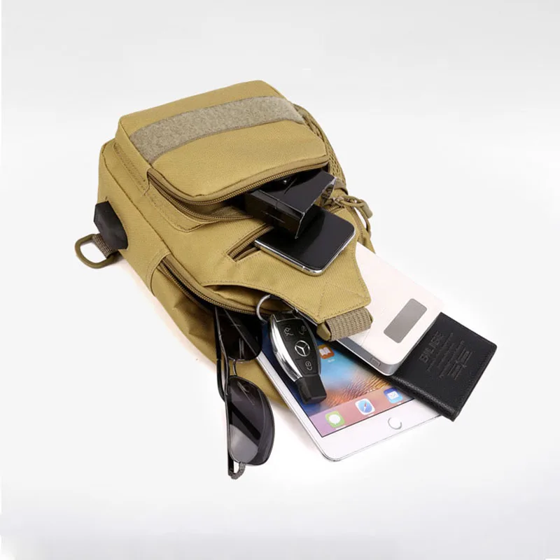 Sac de poitrine à bandoulière pour homme, poche pour téléphone, petit sac banane, sacs de sport à bandoulière en plein air, sacs à main pour homme, initié sur le côté du cou