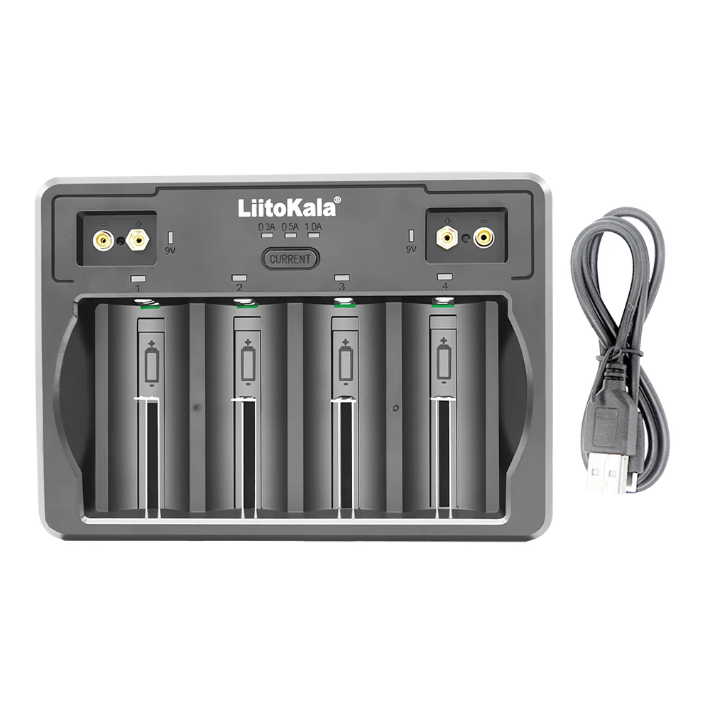 LiitoKala Lii-D4 21700 Battery Charger For 18650 18350 26650 16340 RCR123 14500 3.7v 1.2V Ni-MH/Cd,AA AAA SC D C battery charger