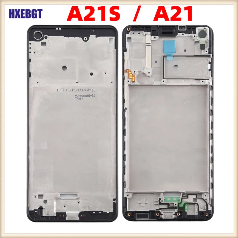 شاشة الهاتف لوحة LCD الحافة لسامسونج غالاكسي A21 A21s A215 A217 جديد الإسكان الإطار الأوسط الهيكل الأمامي إصلاح لوحة الإطار