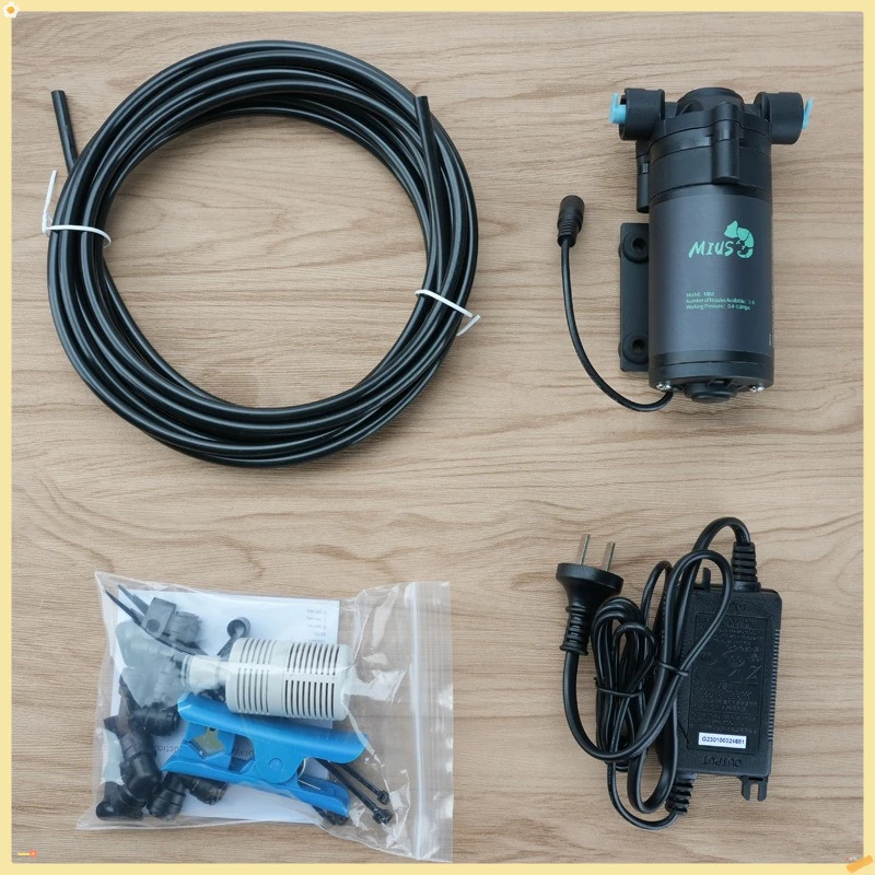 

MIUS Reptile Fogger & Terrarium Humidifier - Automatic Mist System Pump, Rainforest Nebulizer Cooling & Irrigation Spraying Kit