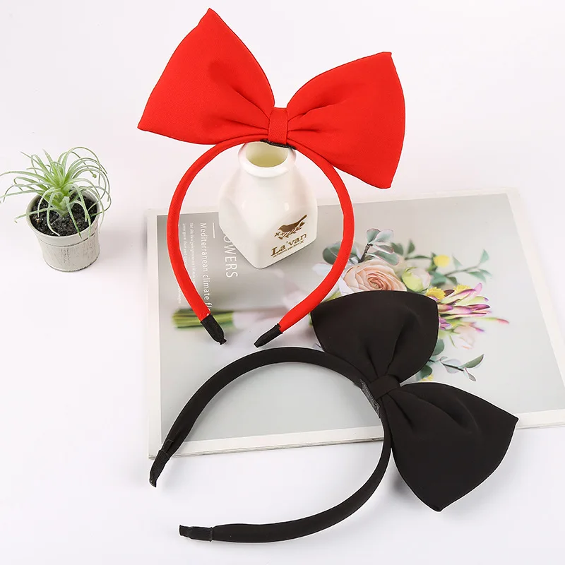 Red Black big Bow Knot Hairbands Hairpin for Women Girls Hair Accessories Hair Band Ties Headbands for Children Headdress