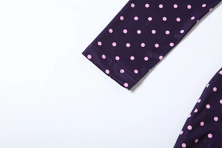 Weird Puss Sexy Mode-Playsuits für Damen, Polka-Dot-Print, quadratischer Kragen, lange Ärmel, figurbetont, Pfirsichfarben, für Mitternachtsclub-Partys – Detail 17