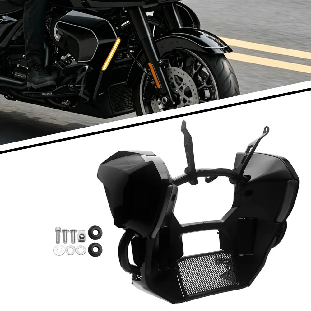 

Motorcycle Fairing Lowers Engine Guard+LED Lower Fairing Accent Lights Fairing Supports For Harley Street Glide Ultra FLHXU 2025