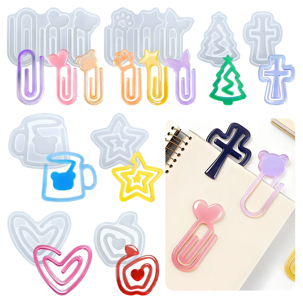 Stampo in silicone per segnalibri in resina Graffetta Stampo per ciondoli Stampi artigianali fai-da-te per colata di resina epossidica UV Artigianato fai-da-te Regalo per i lettori