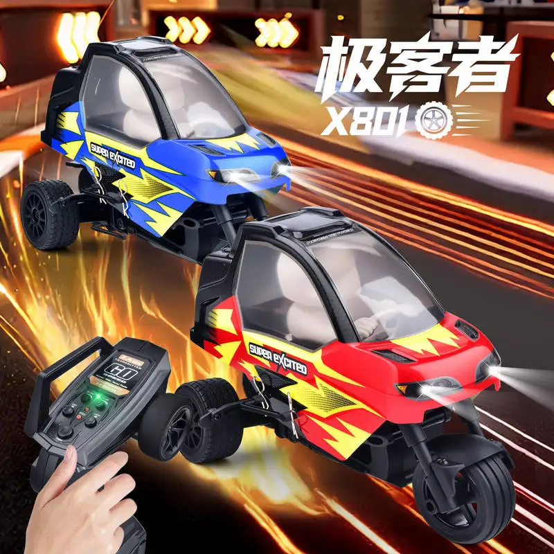 

Jikezhe X801 Professional RC Trike 2.4G Precise Remote Control Off Road Climbing Drifting Racing Car For Kids And RC Hobbyists