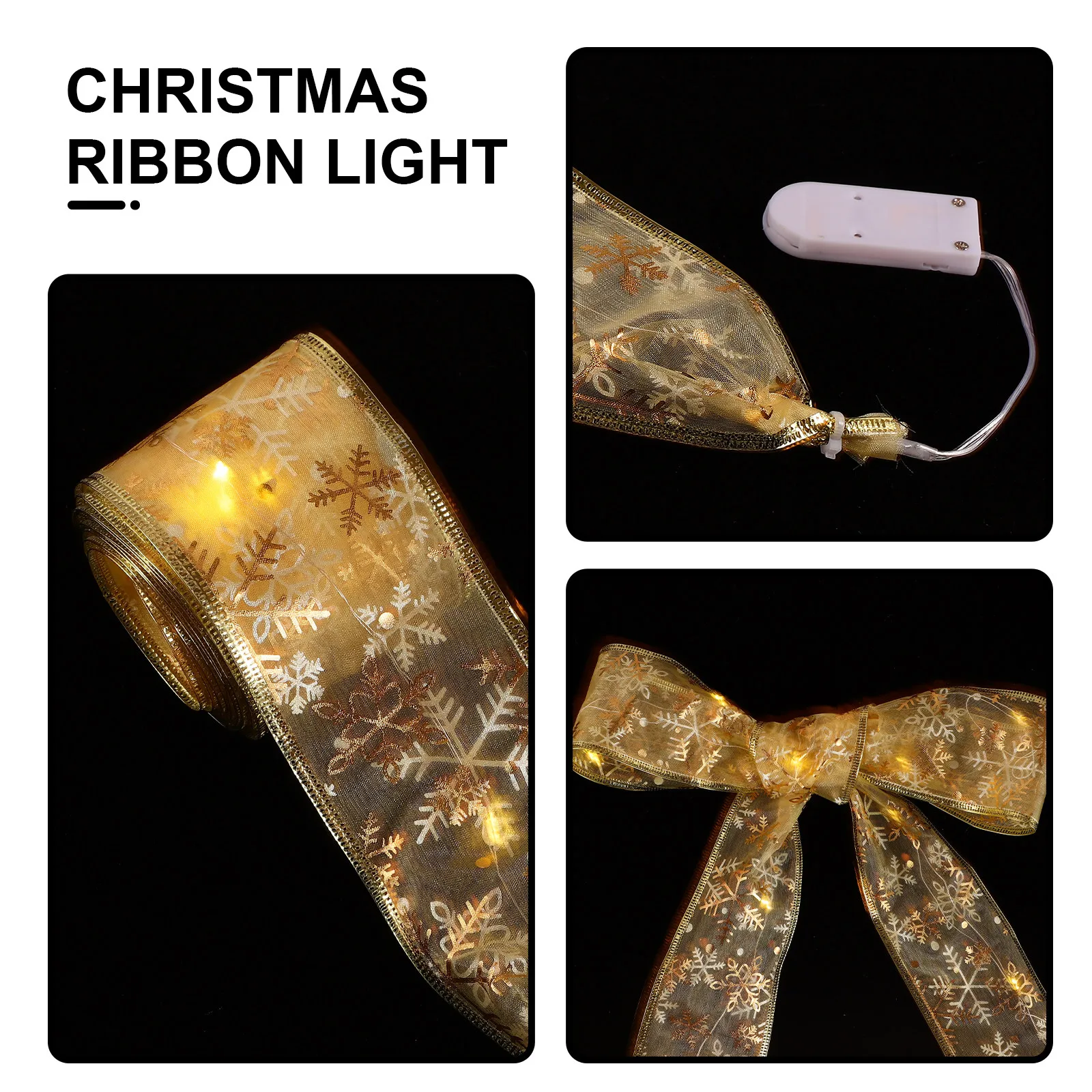 Xmas Ribbon LED String Light Decorative Light for Christmas Tree Party Festival Decoration Christmas Party Decor view 2
