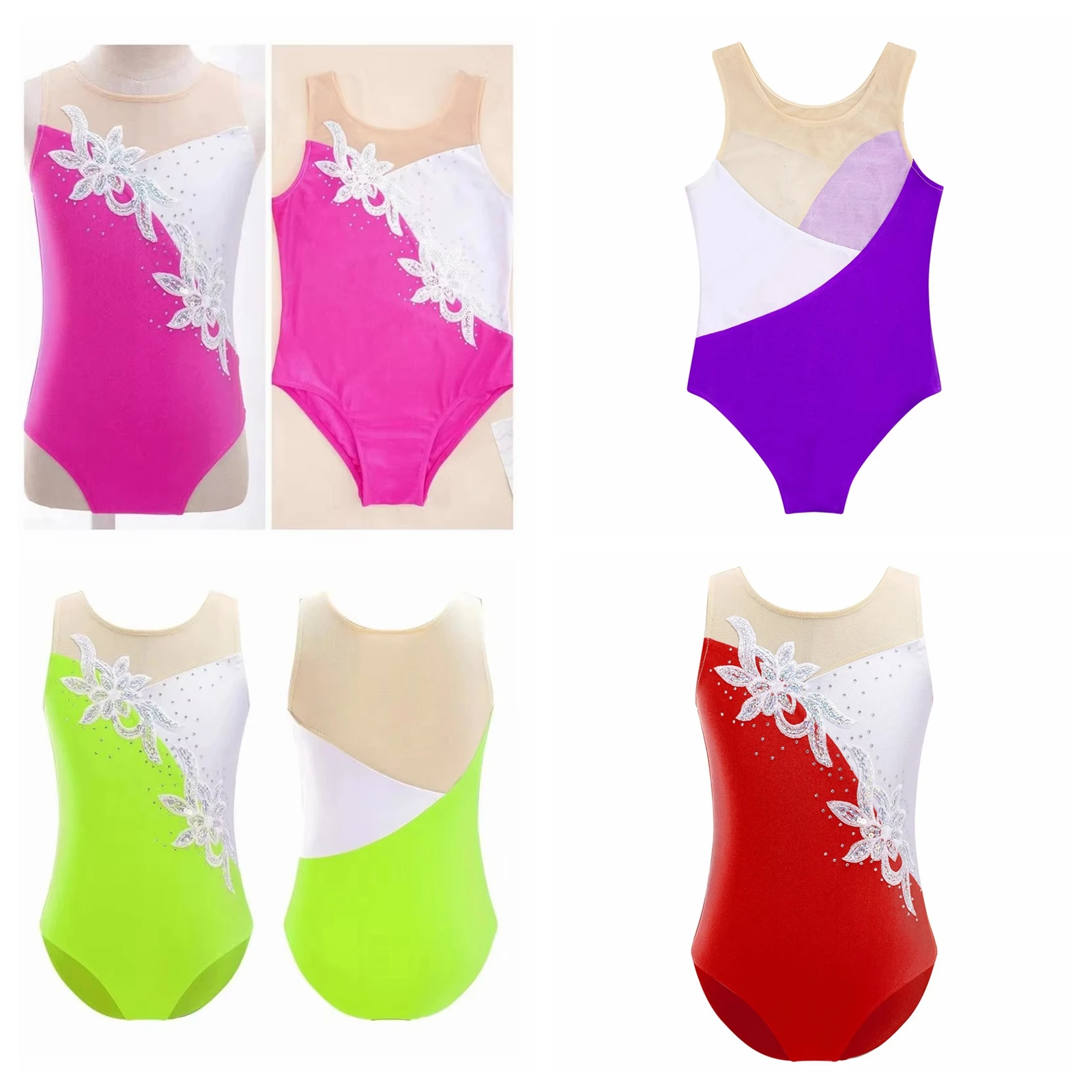 

Детский комбинезон для балета и танцев, фигурного катания на льду, детские комбинезоны-пачки для художественной гимнастики для девочек-подростков, боди для йоги, купальник