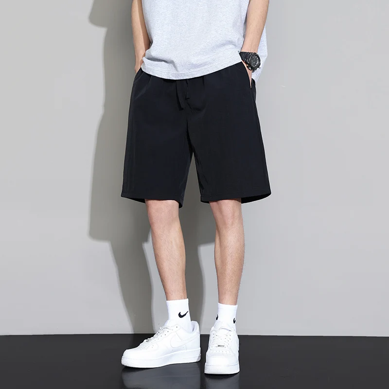

Men's Fashionable Loose Five Quarter Sports Leisure Shorts for Daily Outdoor Comfort Breathable Sweat Absorbing and Quick Drying