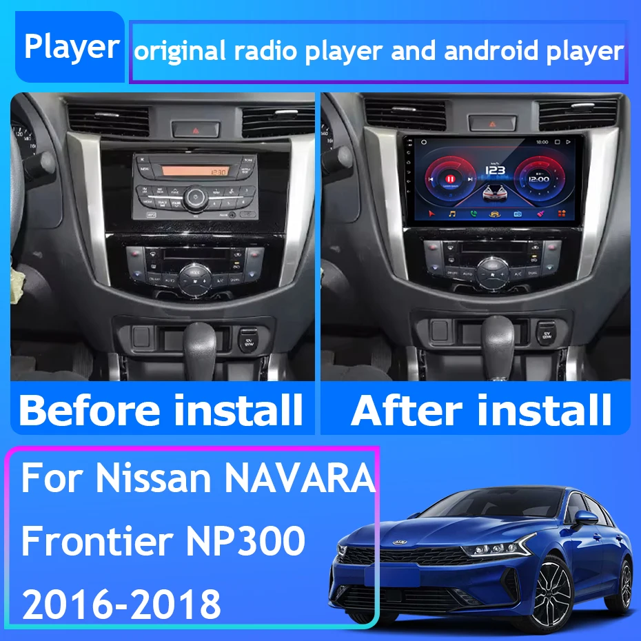 Car Radio Carplay For Nissan NAVARA Frontier NP300 2016-2018 Navigation GPS Android Auto Multimedia Player Stereo WiFi No 2din