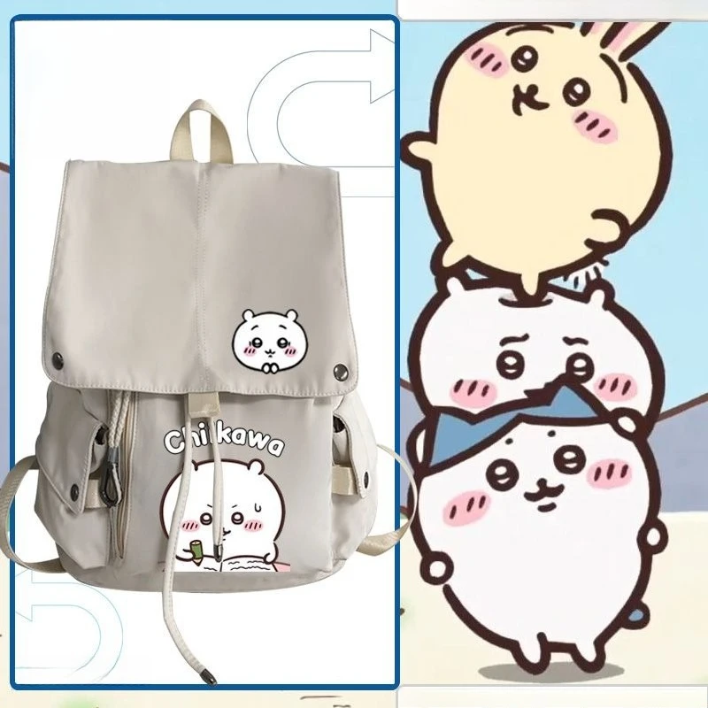 Cartoon Chiikawa Hachiware Usagi Knapsack Student High-capacity Schoolbag Be All-match Beautiful Appearance Rebuild Waterproof