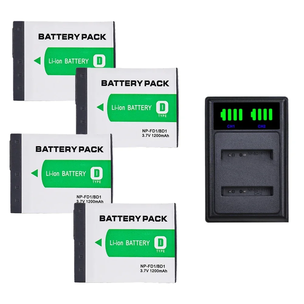 NP-BD1/FD1 3.7V 1200mAH بطارية مناسبة لسوني DSC-TX1 T2 T70 T77 T90 T200 T700 T900