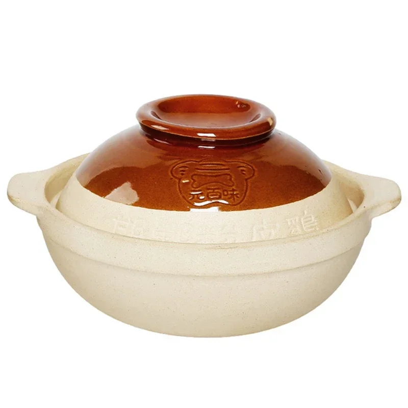 500ml 750ml Chaoshan Chaozhou Casserole Rice Noodle Casserole Porridge Pottery Pot With Double Ear Clay Pot